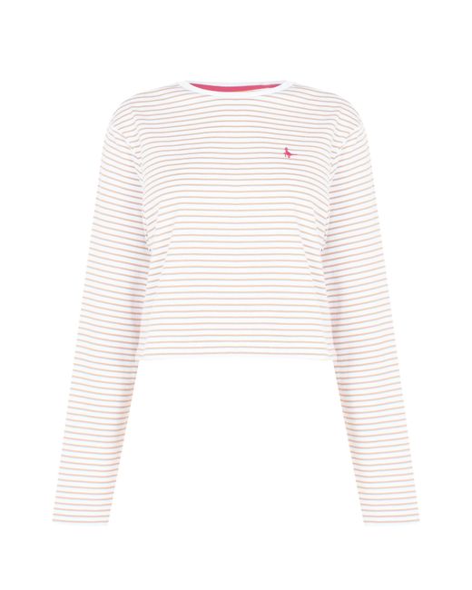 Jack Wills White Burnby Breton Stripe T Shirt