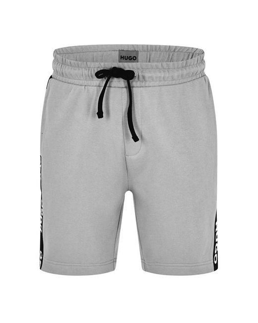 HUGO Gray Boss Sporty Logo Shorts for men