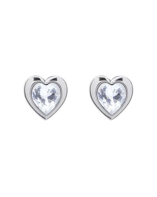 Ted Baker Metallic Crystal Heart Earrings