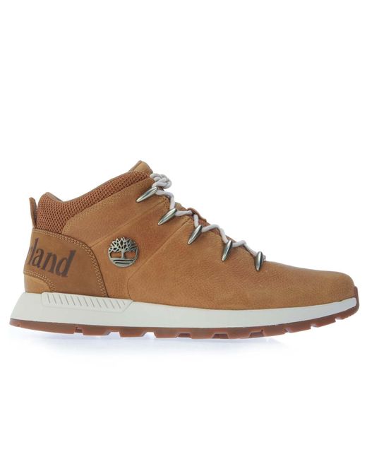 Timberland Brown Sprint Trekker Mid Lace Hiking Trainers for men