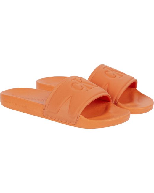 Calvin Klein Orange High/low Frequency Sliders