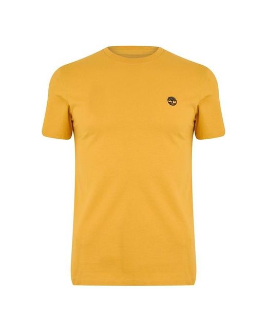 Timberland Yellow Fit Logo Tee for men