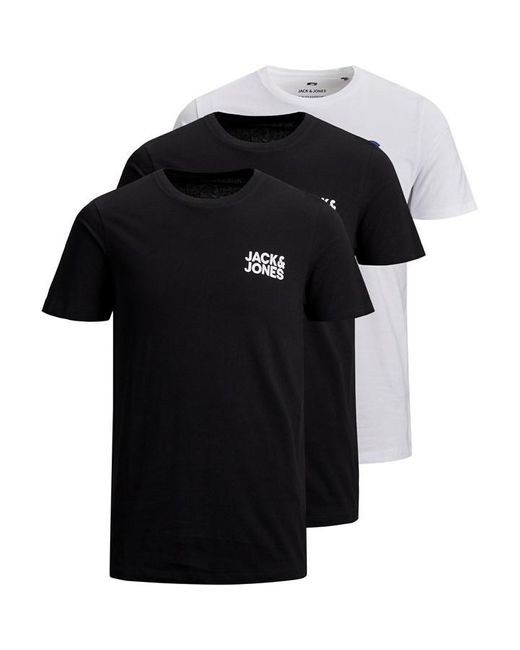 Jack & Jones Black Logo 3-pack T-shirt for men