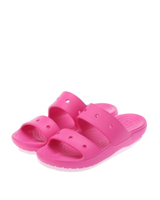 CROCSTM Pink Adults Classic Slide Sandal