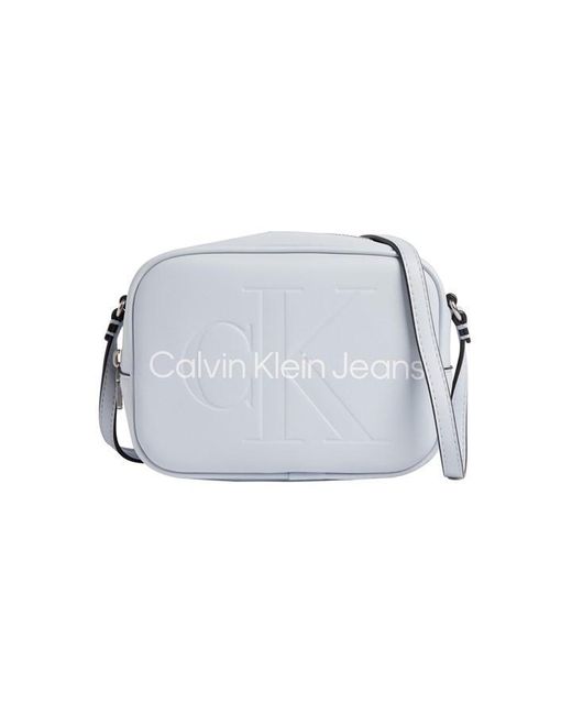 Calvin Klein Gray Sculpted Cross Body Bag