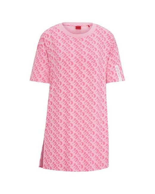 HUGO Pink Logo Night Dress