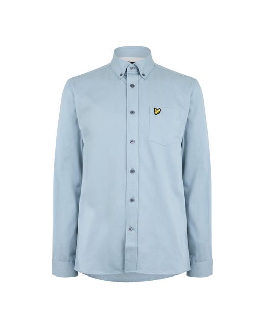 Lyle & Scott Blue Washed Shirt Sn32 for men