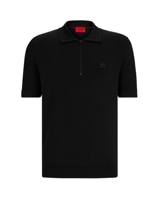 HUGO Black Sayfong Polo Shirt for men