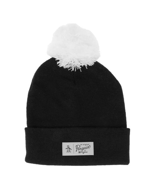 Original Penguin Matthew Bobble Hat in Black for Men Lyst UK