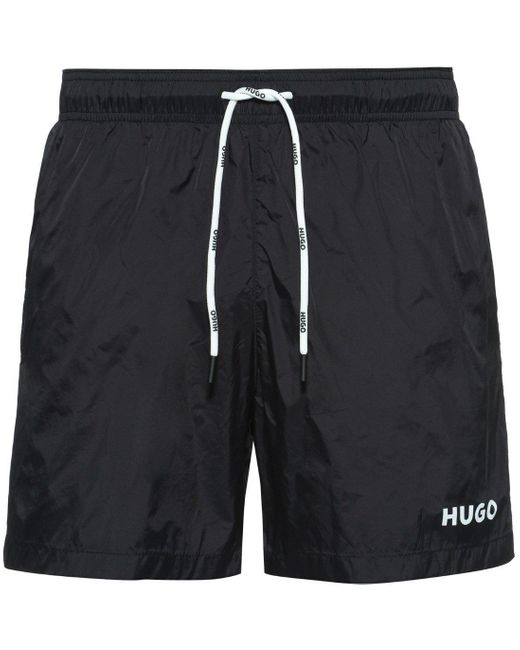 HUGO Black Haiti Swim Shorts for men