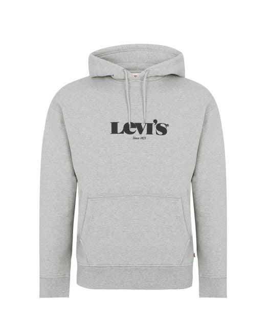 Levi's Gray Relaxed Vintage Logo Hoodie for men