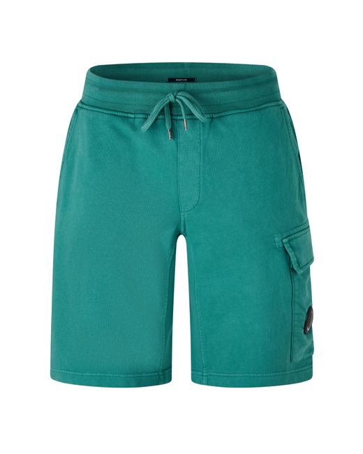 C P Company Green Lens Detail Cargo Shorts for men