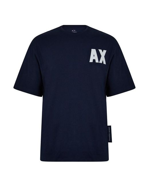 Armani Exchange Blue Logo T-shirt for men