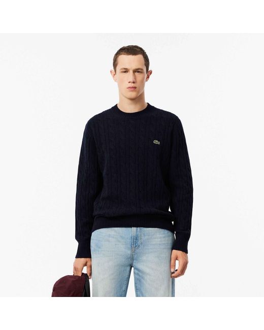 Lacoste Black Cable Knit Sn44 for men