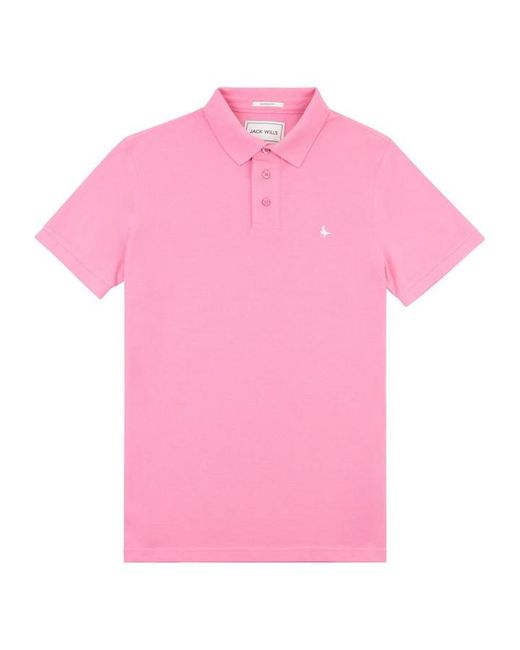 Jack Wills Pink Ald Pqe Polo Sn99 for men