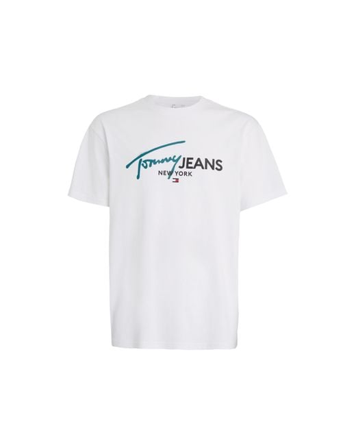 Tommy Hilfiger White Tj Spray Pop Tee for men