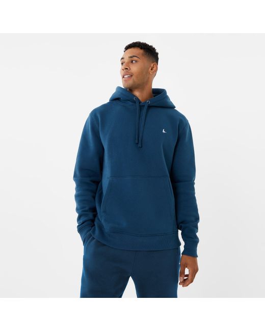 Jack Wills Blue Woodward Pheasant Logo Hoodie for men