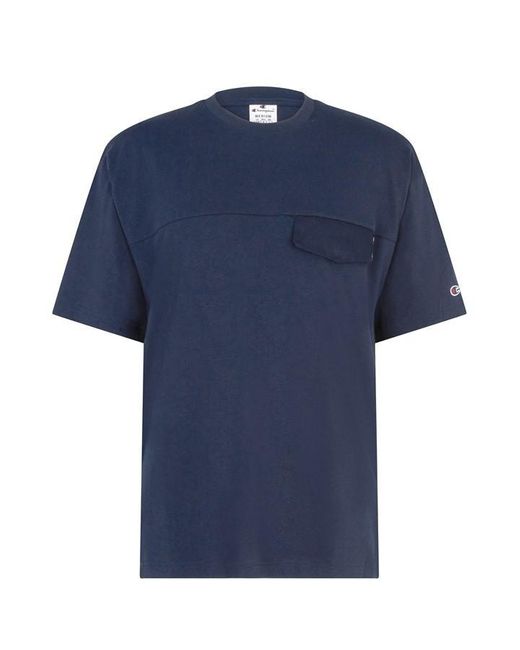 Champion Blue Twill Pocket T-shirt for men