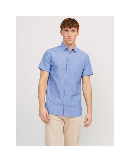 Jack & Jones Blue Abel Short Sleeve Shirt for men