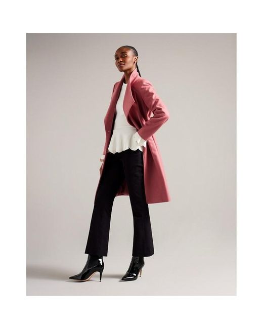 Ted Baker Pink Ted Sandra Wrap Coat Ld99