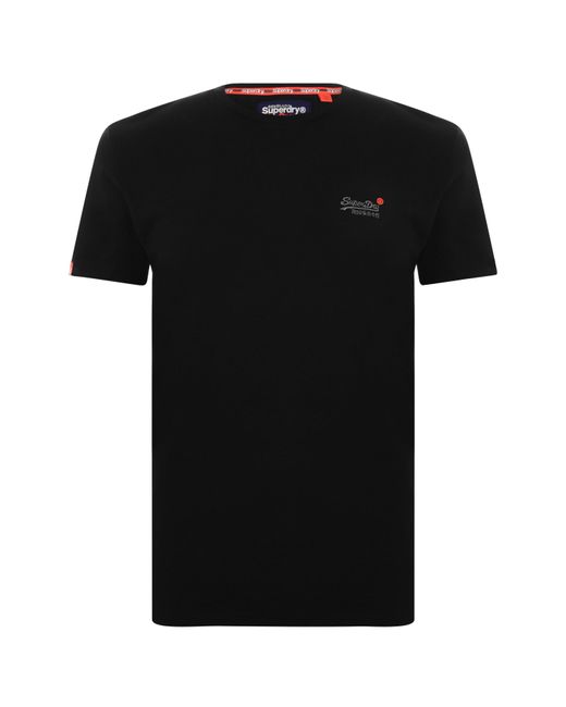 Superdry Black Small Chest Logo T Shirt for men