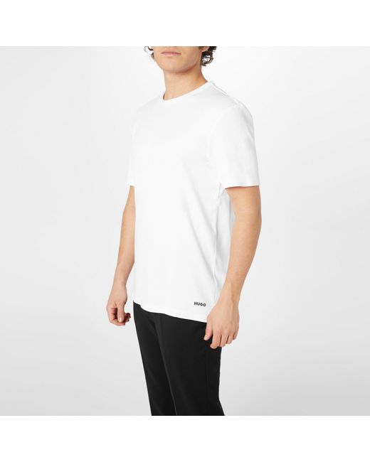 HUGO White Dozy Plain Logo T Shirt for men