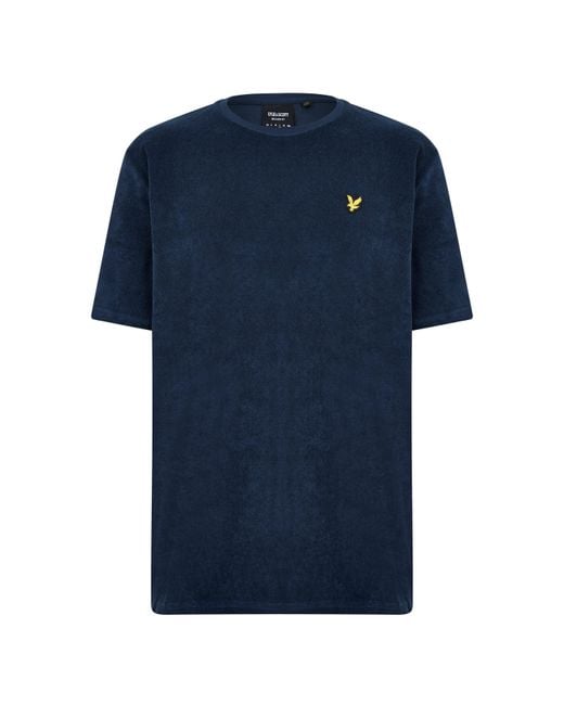 Lyle & Scott Blue Towelling T for men