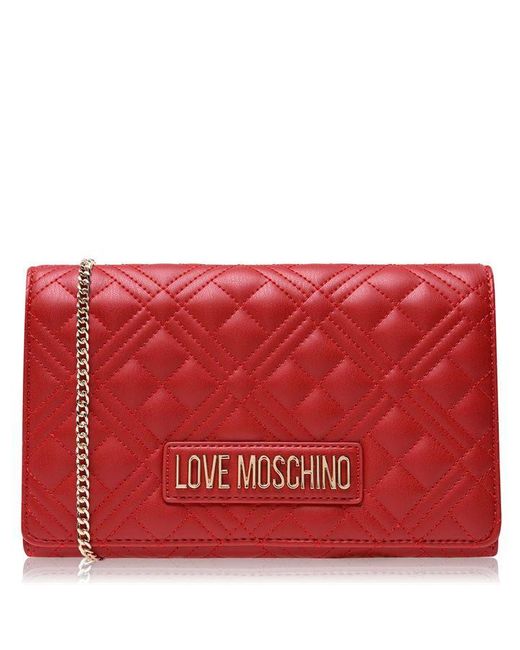 Love Moschino Super Quilted Mini Crossbody Bag in Red Lyst UK