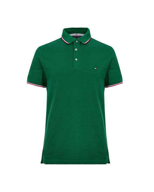 Tommy Hilfiger Green 1985 Rwb Tipped Slim Polo for men