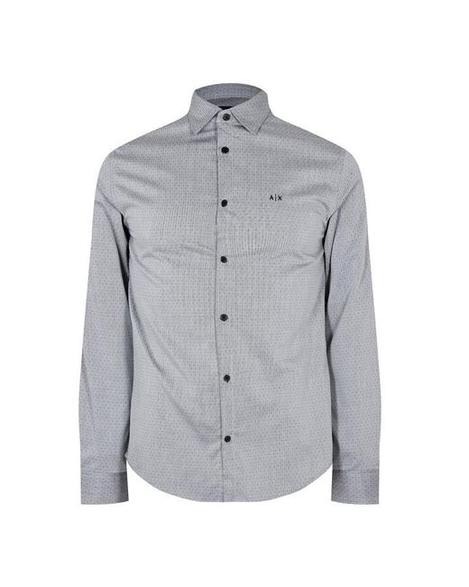 Armani Exchange Gray Camicia for men