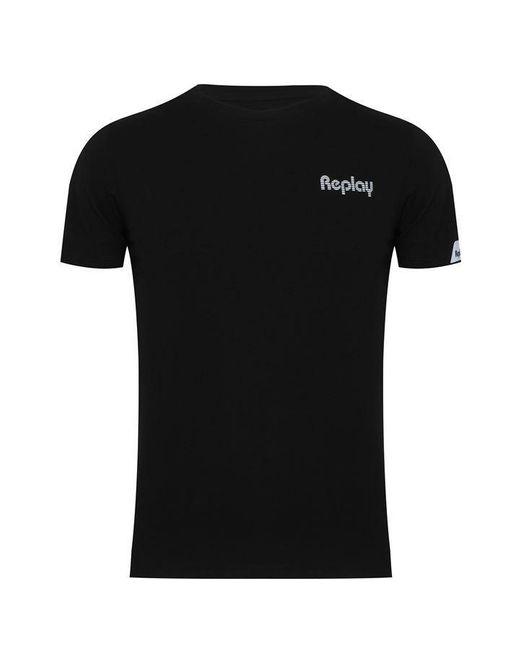 Replay Black Logo T-shirt for men
