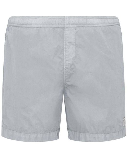 C P Company Gray Chrome-r Swim Shorts for men