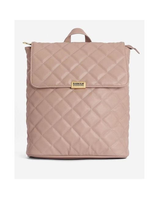 Barbour Pink Quilted Hoxton Backpack