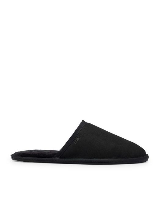 Boss Black Home Faux Suede Slippers for men