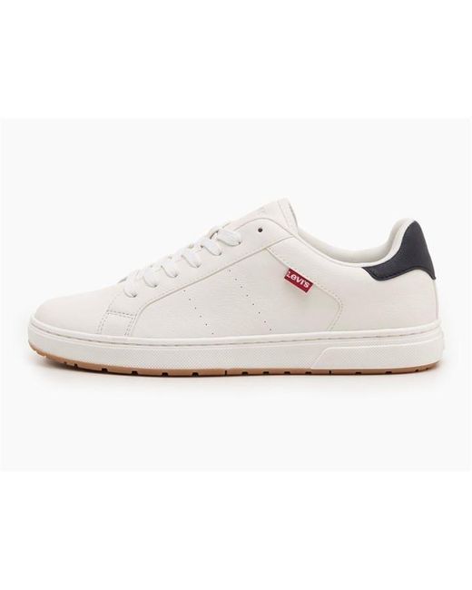 Levi's White Piper Leather Trainers for men