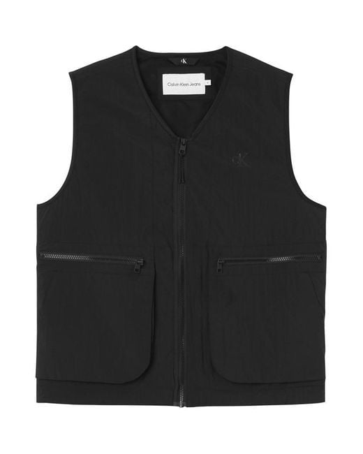 Calvin Klein Black Utility Urban Vest for men