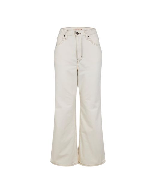 Levi's White Movin On 70S High Flare Sunny