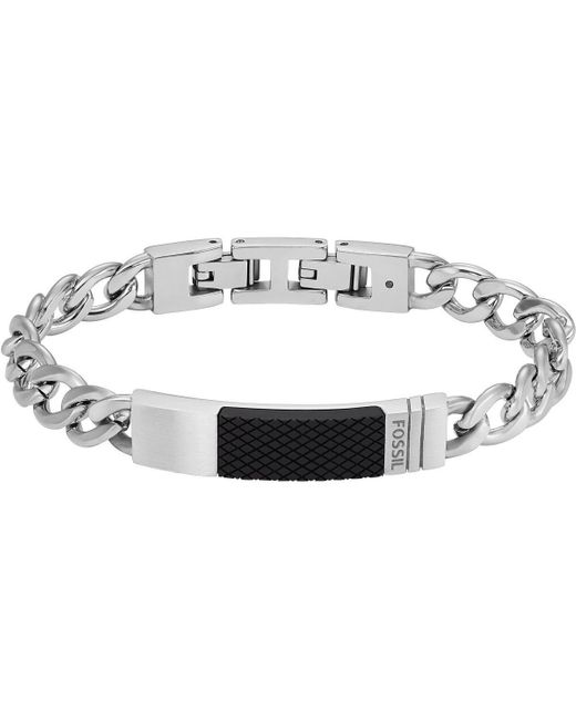 Fossil Metallic Chain Link Drew Bracelet Jf04411040 for men