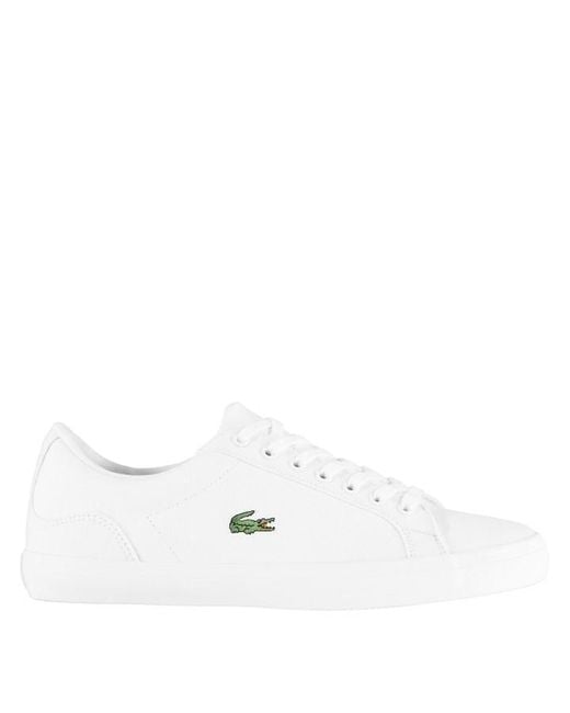 Lacoste White Lerond Canvas Trainers for men