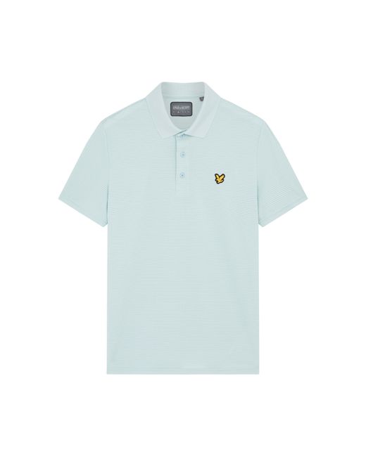 Lyle & Scott Blue Golf Microstripe Polo Shirt for men