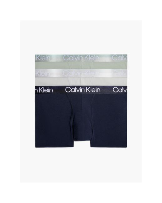 Calvin Klein Blue Calvin Klein 3 Pack Boxer Shorts for men