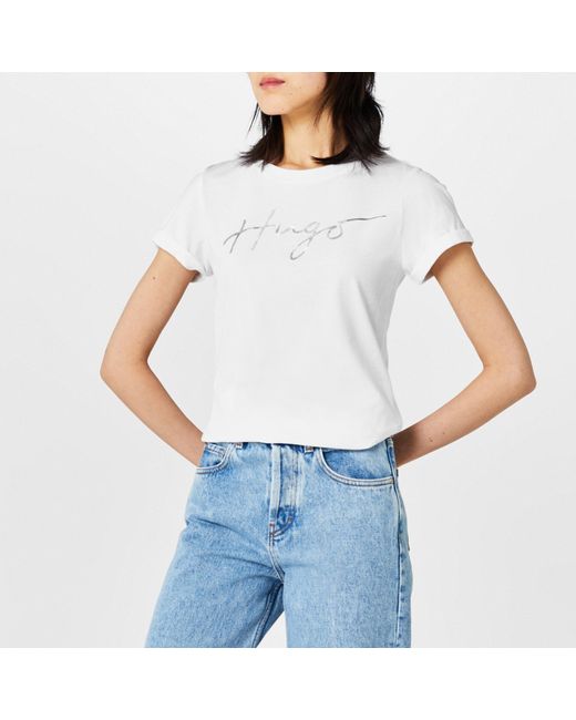 HUGO Blue Slim Script T-shirt