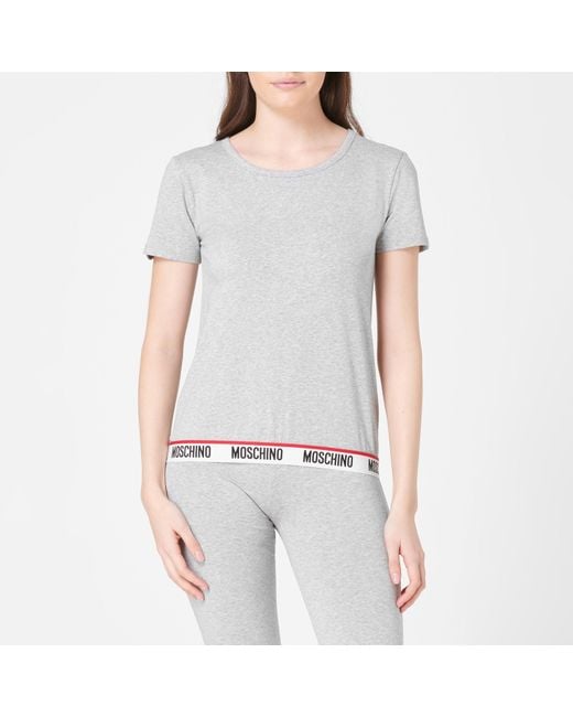 Moschino Gray Tape Tee