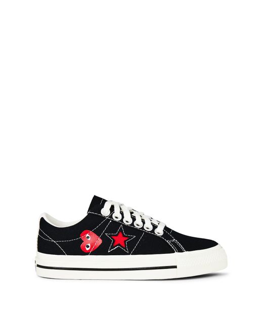 COMME DES GARÇONS PLAY Black One Star Low Top Trainer