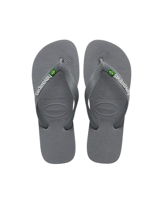 Havaianas Gray Brasil Flip Flops