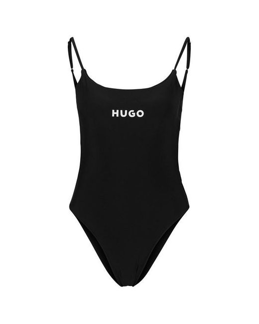 HUGO Black Boss Quick-dry Swimsuit With Contrast Logo