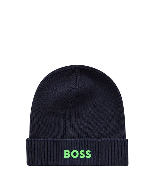 Boss Blue Asic Beanie for men