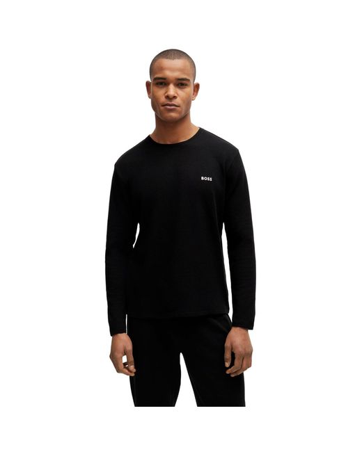 Boss Black Waffle Ls-Shirt 10242355 02 for men