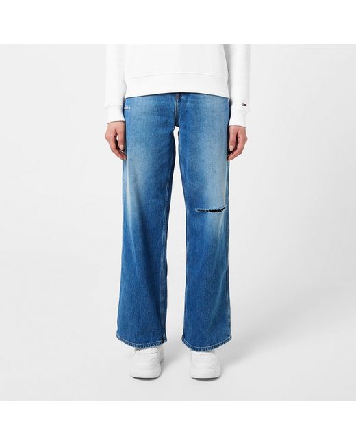 Tommy Hilfiger Blue Claire High Rise Wide Leg Jeans