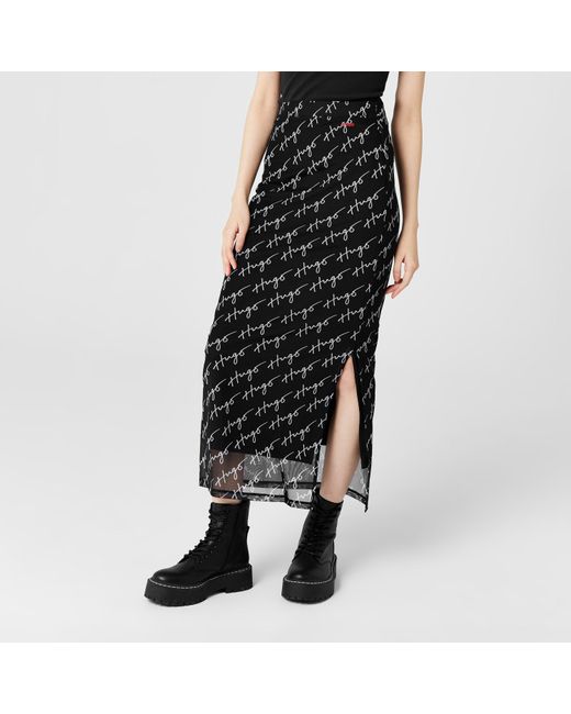 HUGO Black Nalulu Skirt